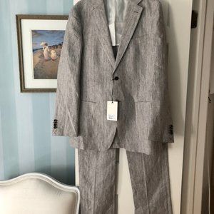 NEW Suit Supply Havana Brown Herringbone Suit